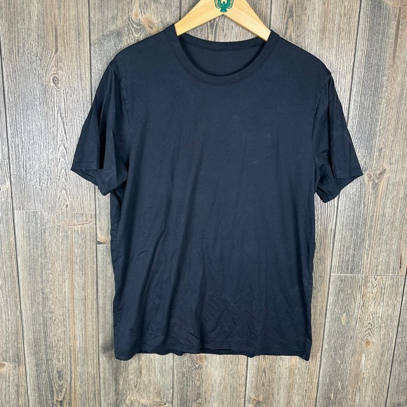 Lululemon 5 Year Tee Basic T-Shirt Athletic Training Top Black Size Medium - Picture 1 of 4